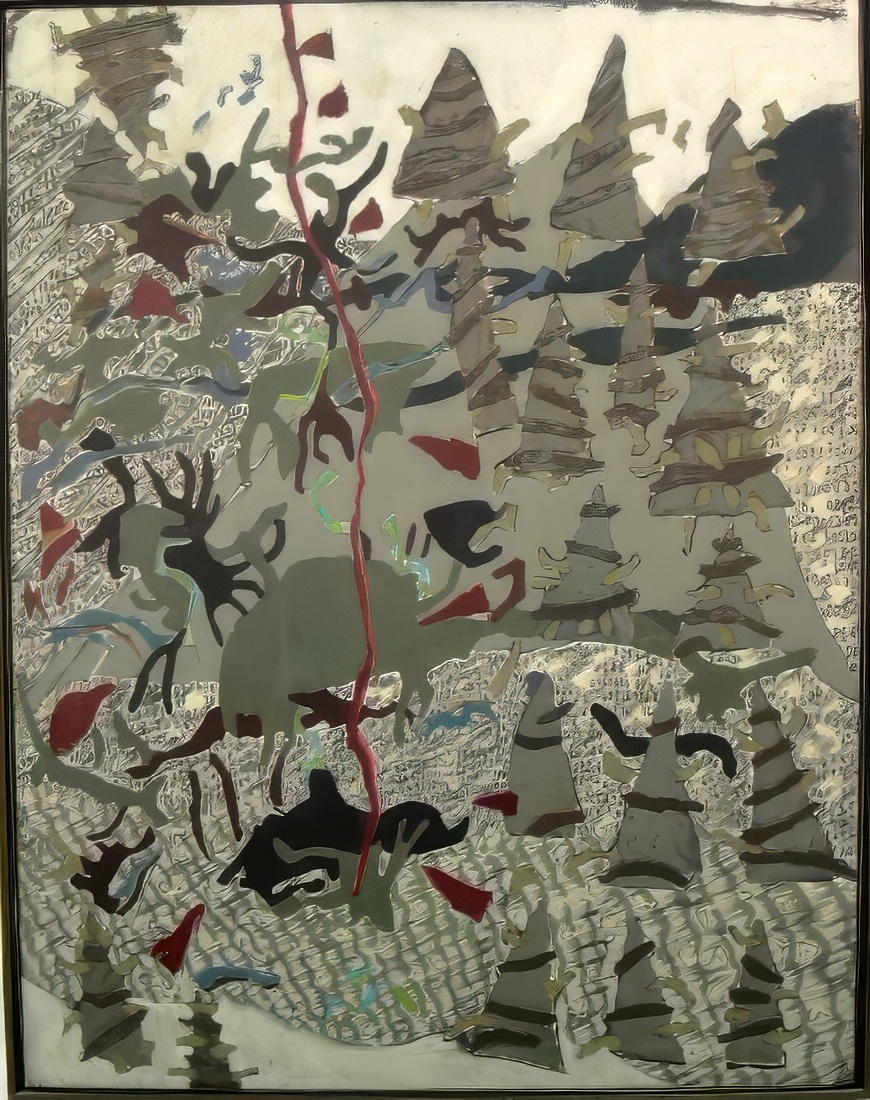 Mountainscape with Red Line