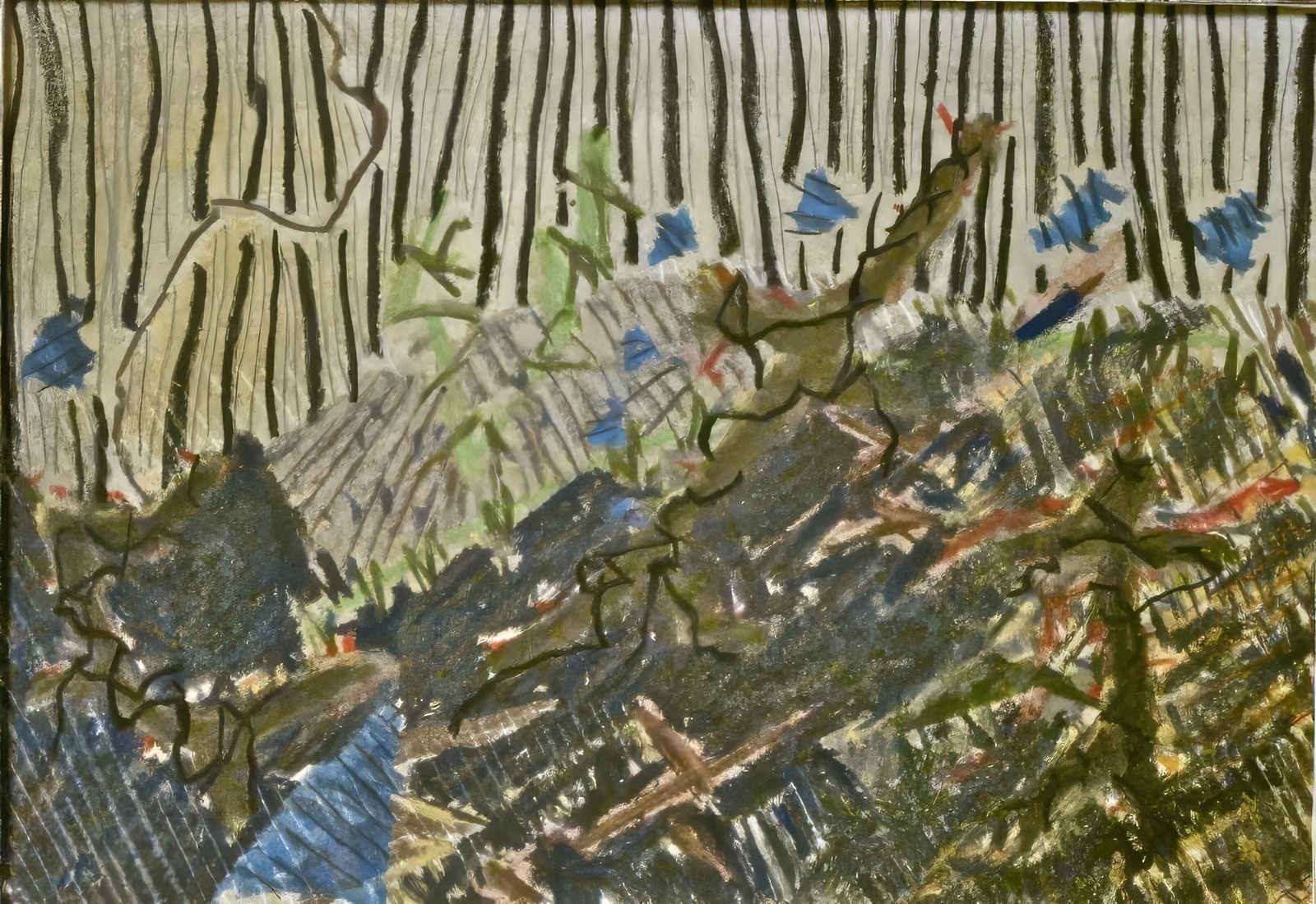 Landscape with Wrapped Wood
