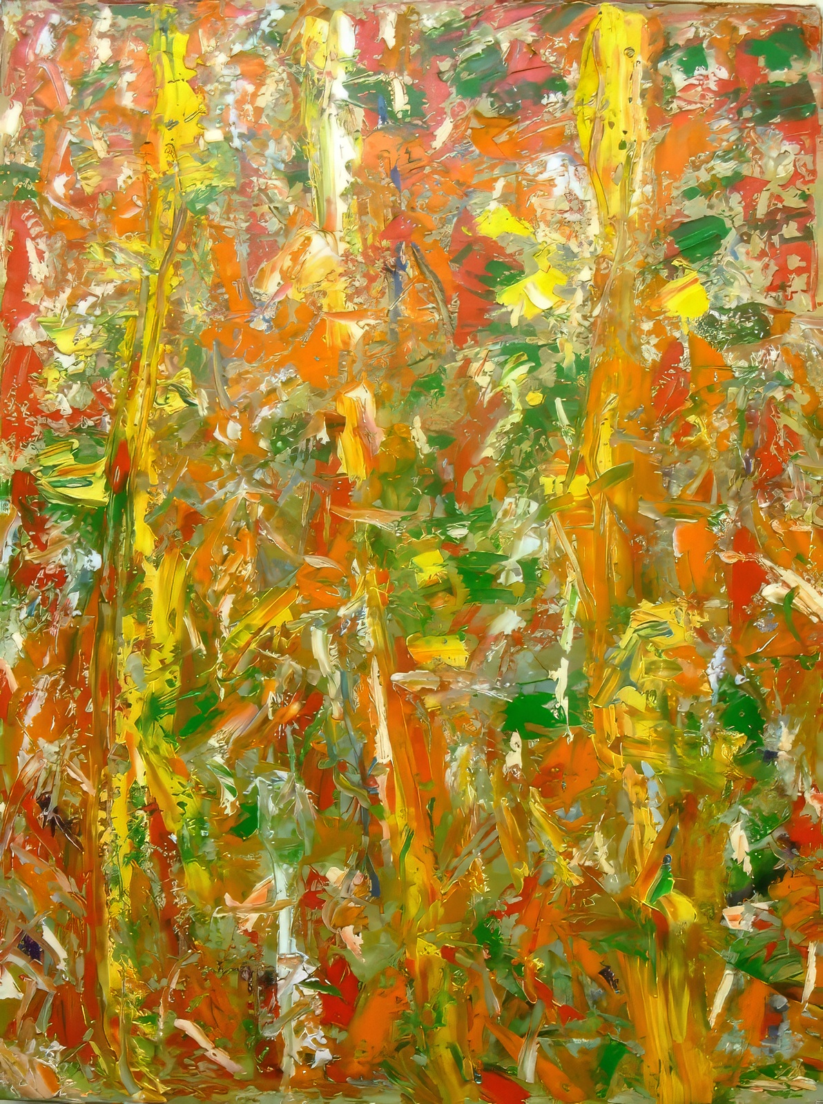 Orange Expressionist Painting