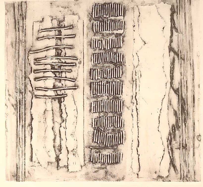 Black and White Collograph