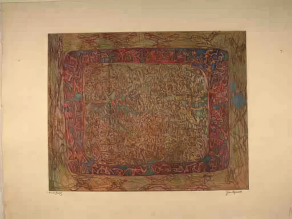 Beige & Blue Viscosity Print