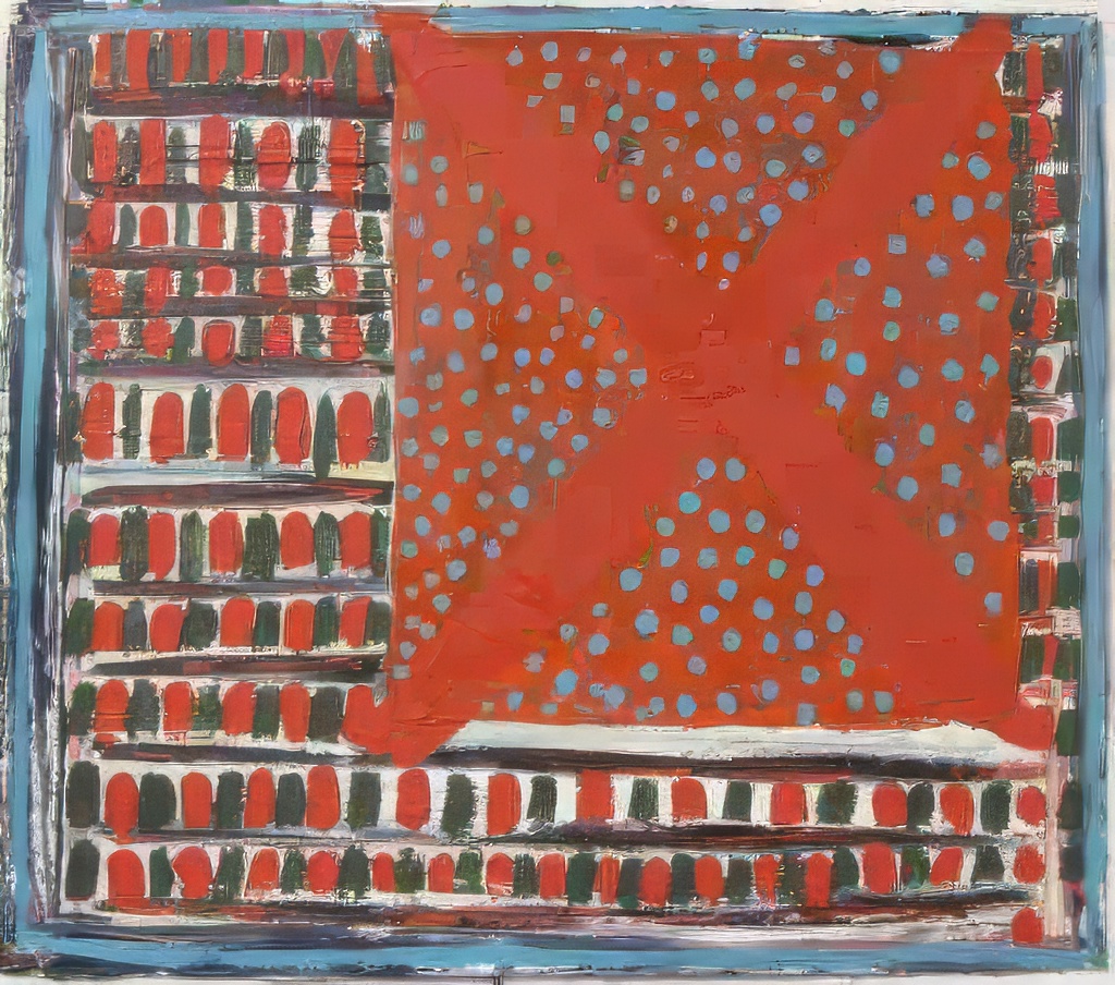 Modular 20.  Oil on Paper.  12"x13.75".