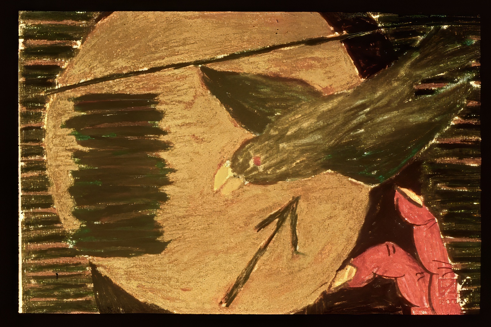 Bird with Magenta Fingers