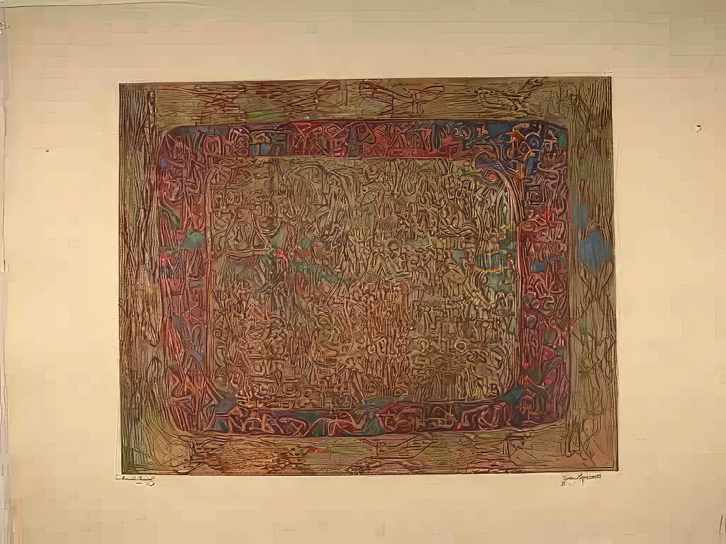 Beige & Blue Viscosity Print