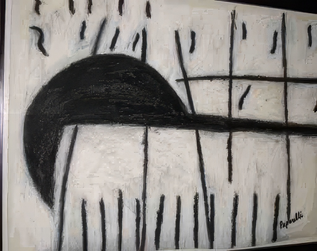 OilBar and Charcoal on Paper