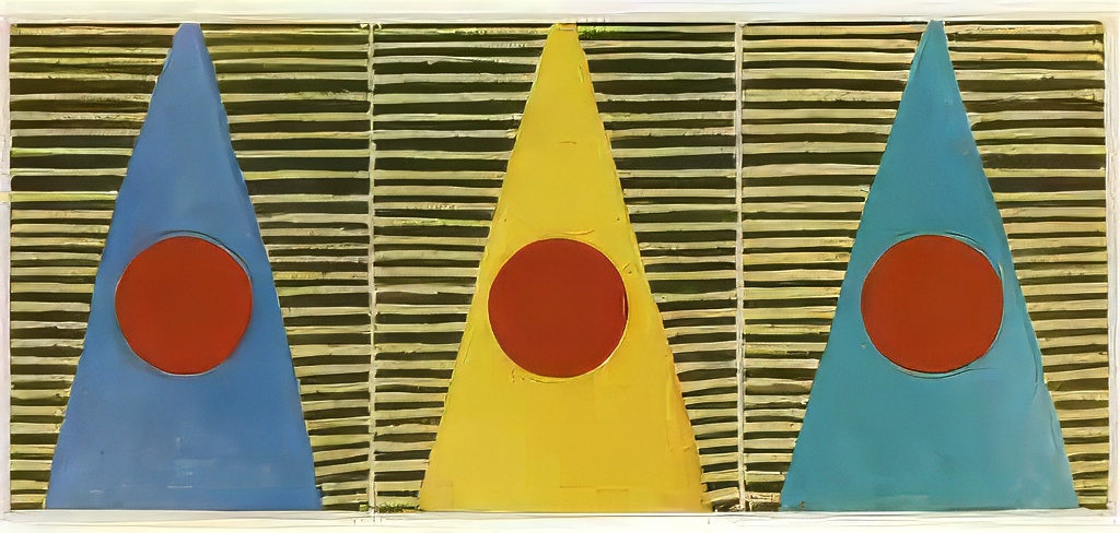 Oil Bar on 3 Paper Panels