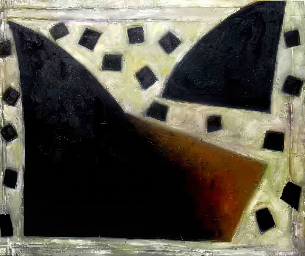 Oil with sand on Canvas